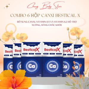 Combo 6 hộp Canxi BesticalX - Canxi sinh học dạng viên, hỗ trợ xương chắc khỏe, tăng chiều cao cho trẻ