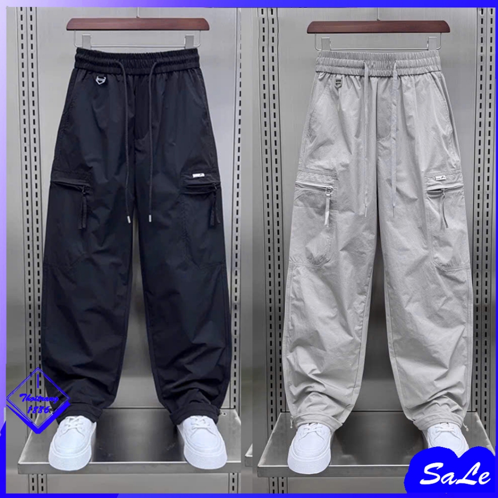 Quần Jogger Túi Hộp Chất Gió Cargo Pants Phong Cách unisex Kiểu Dáng Thể Thao - GL8967
