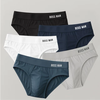 Quần Lót Nam Boxer Boss Man [COMBO 5] - Sịp Đùi Co Giãn 4 Chiều, Thun Lạnh Mềm Mại, Thoáng Khí, Không Bai Nhão
