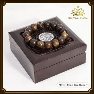 Vòng Tay Trầm Hương Hạt Tròn Đơn Sánh Chìm Tự Nhiên - Mộc Trầm Hương MTH
