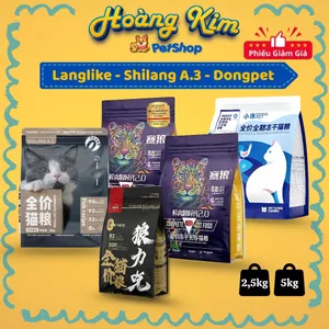 Hạt LANGLIKE - DONGPET - SHILANG A3 ( 5kg ) hạt mix topping thịt sấy, dinh dưỡng cao, mèo kén ăn