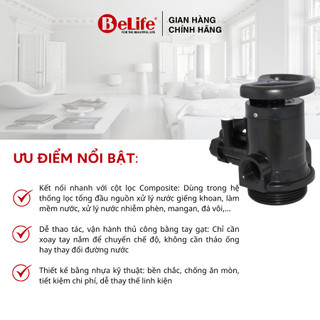 Van cơ 5 cửa Runxin dùng cho hệ thống lọc tổng nước giếng khoan, nước máy (Tặng kèm trõ)