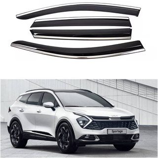 Vè Che Mưa Kia Sportage Đời 2022 -2025 Có Viền Chị Mạ Inox Sáng Bóng Không Gỉ