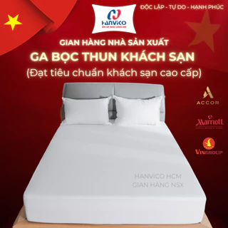 Ga Bọc Cotton Hanvico Tiêu Chuẩn Khách Sạn Trắng - 120x200 160x200 180x200cm