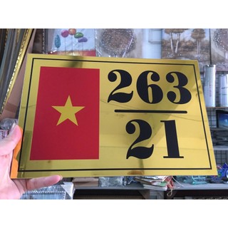 Biển số nhà chất liệu alu gương in uv