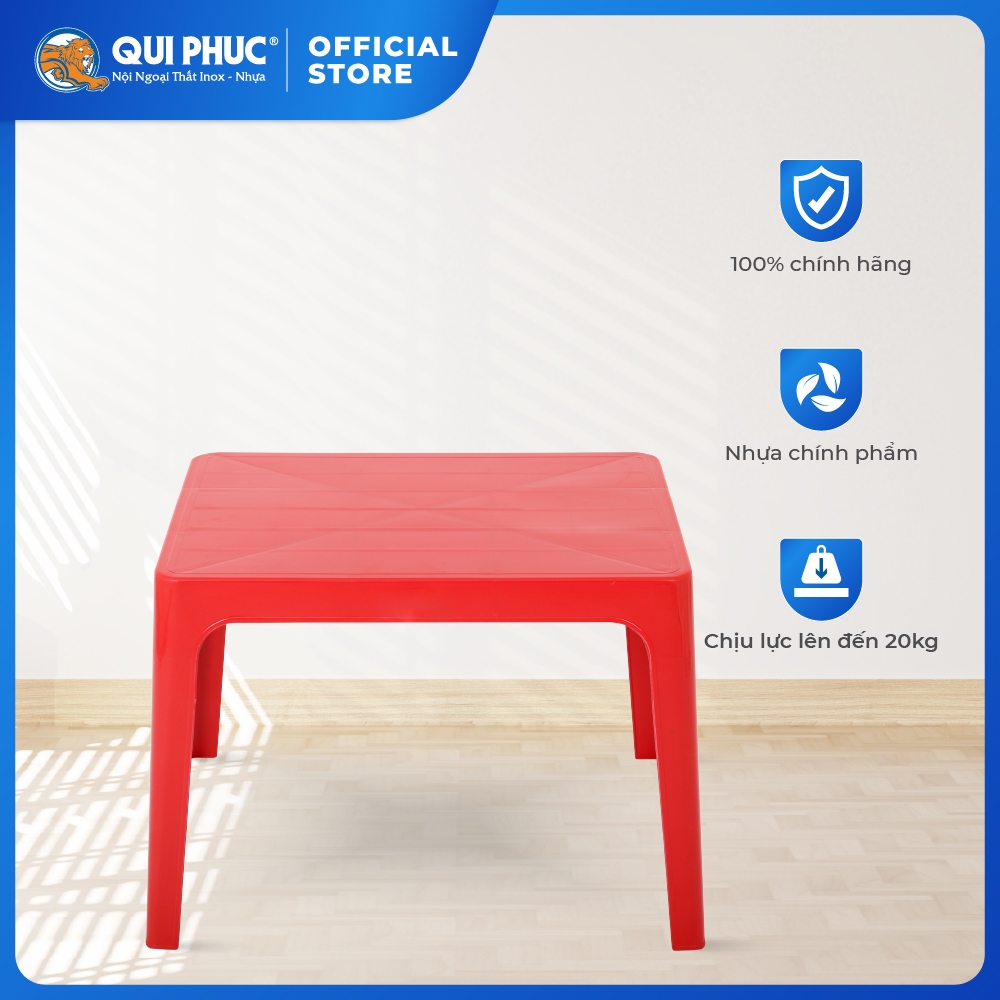 Bàn nhựa QUI PHÚC, combo 2,4 bàn, chắc chắn, tiện lợi, bền màu, dùng cho quán nước, quán ăn