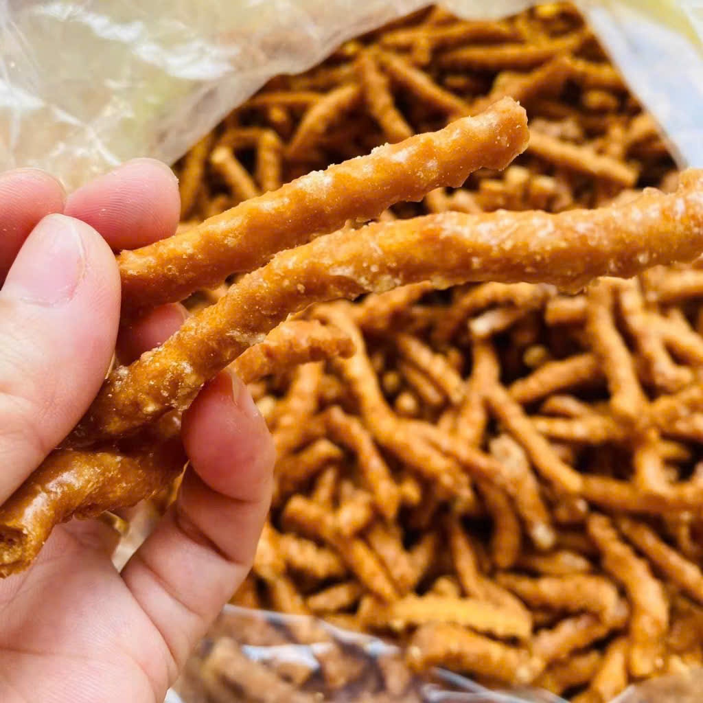 500Gr Quẩy Sâu Ngào Đường Hương Gừng Thơm Ngon, Đóng Túi Zip