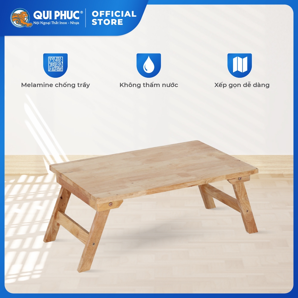 Bàn trà gỗ QUI PHÚC, gỗ tự nhiên, chịu lực tốt, gấp gọn dễ dàng, bàn trà phòng khách, ban công