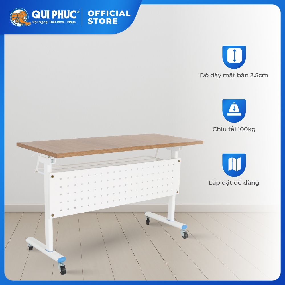Bàn văn phòng Puka QUI PHÚC, hiện đại, dễ lắp đặt, chắc chắn, gấp gọn thông minh