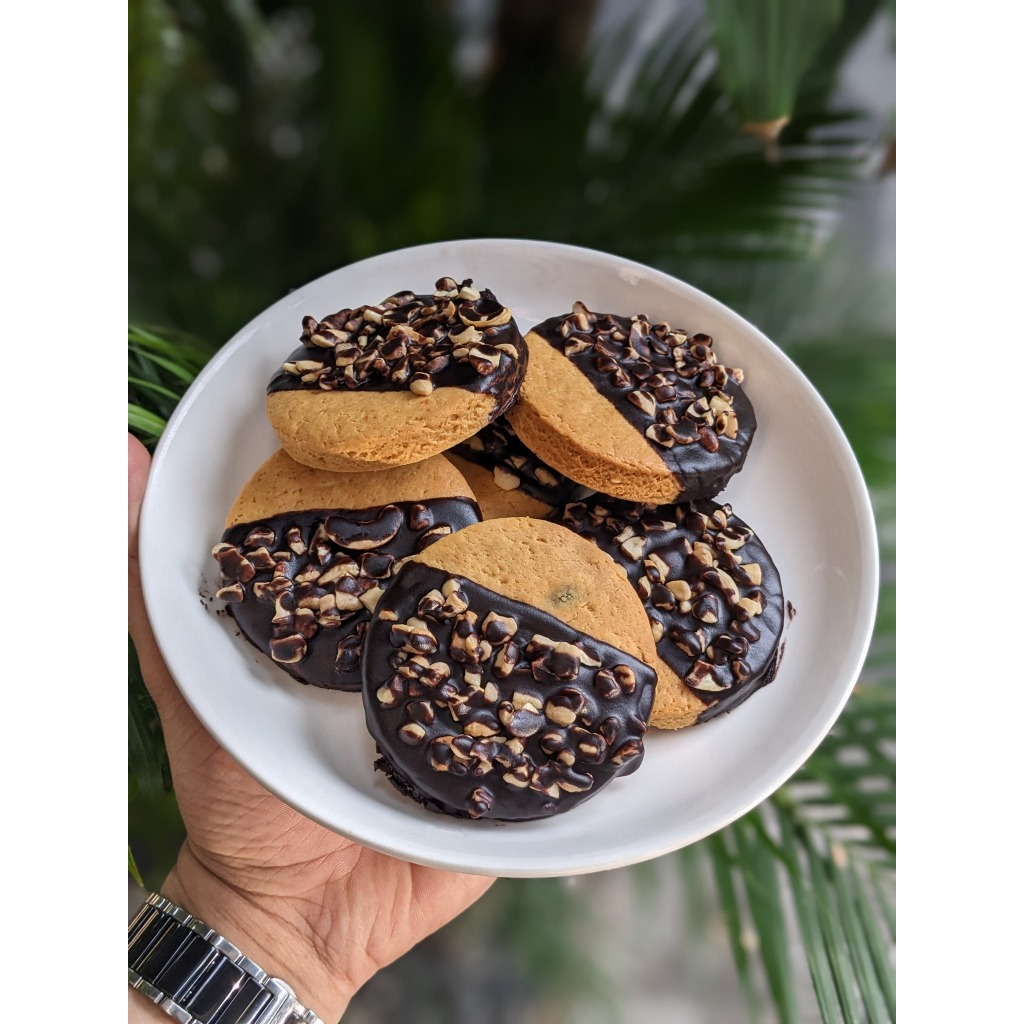Combo 2 loại bánh Cookies Protein yến mạch, bánh quy ăn kiêng KD Healthy Food 380g (10 cái) và 720g (24 cái)