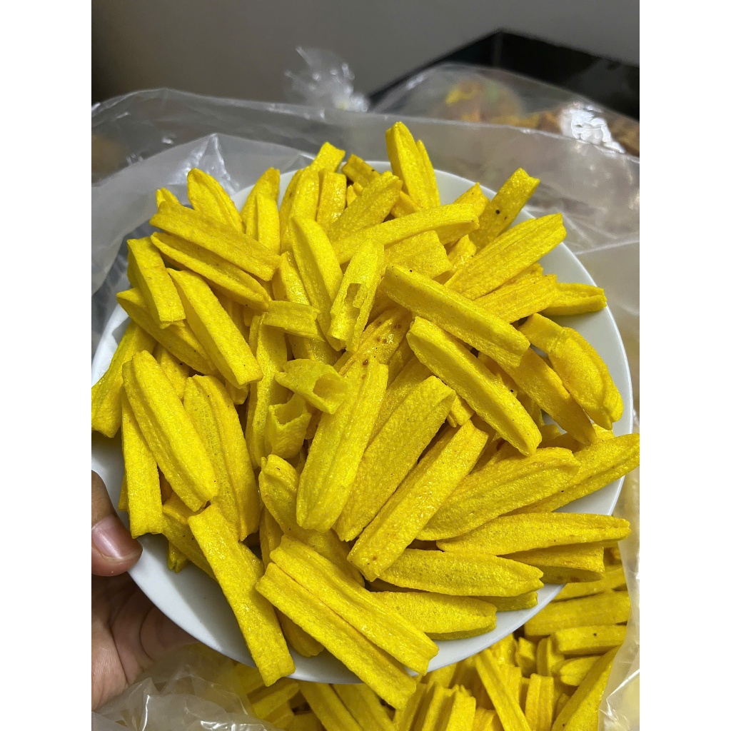 500Gr BimBim Khoai Tây Chiên Dạng Ống, Thơm Giòn Cay Nhẹ Siêu Cuốn