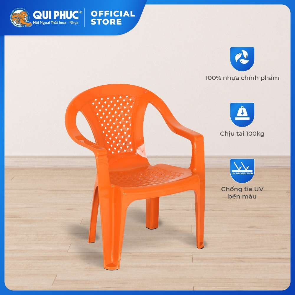 Ghế nhựa tựa lưng QUI PHÚC, combo 4,6,10 ghế, lưng đan, an toàn, chống trượt, ghế ngồi thoải mái, tiện lợi