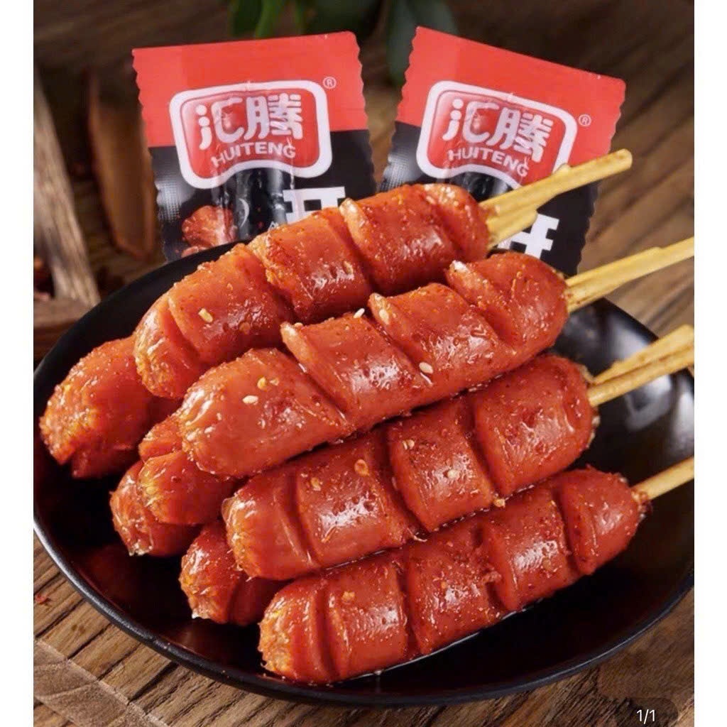 Set 5 Xúc Xích Đầu Trâu - Xúc Xích Xiên Nướng BBQ 45Gr Cay Tứ Xuyên