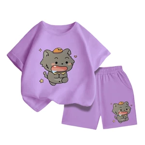 Set Quần Áo Bé Unisex – Sói Xám Chảy Nước Miếng Siêu Cute, Chất Thun Cotton Co Giãn Cực Mát (Mã 249)