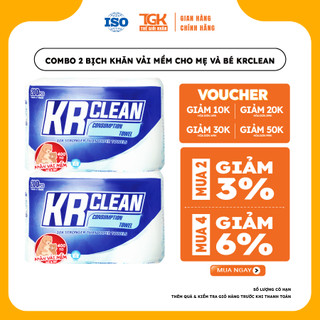 Khăn giấy đa năng KRCLEAN 400 tờ 15x15cm -  Khăn vải khô, đa năng siêu thấm hút, vải không dệt cao cấp