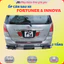 Ốp Cản sau xe Toyota Innova 2009 -> 2016/ Fortuner 2006 -> 2016 chất liệu INOX cao cấp, loại 2 ống