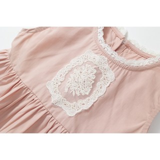 Đồ Bộ Cho Bé Gái, Set Đồ Cho Bé Gái Cách Tiểu Thư Phối Ren Xinh Xắn Chất Liệu Cotton Mềm Mại