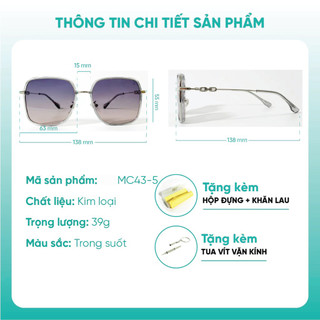 Kính chống nắng thời trang nữ KAO PLUS chống nắng chống tia UV400 MC43-5