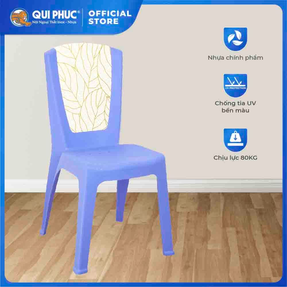 Ghế nhựa tựa lưng Jumbo QUI PHÚC, size lớn, combo 4,6,10, chống kẹt ghế, chắc chắn, bền màu, an toàn