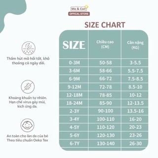 Bộ quần áo cộc cổ tròn basic Mẹ và Con+ Cool Air phối màu in hình đáng yêu cho bé trai, bé gái