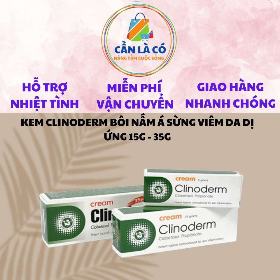 KEM CLINODERM BÔI NẤM Á SỪNG VIÊM DA DỊ ỨNG 15G - 35G | Shopee Việt Nam