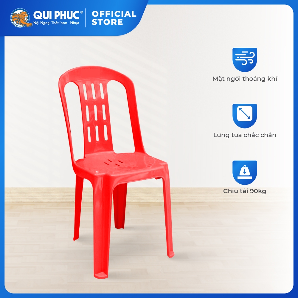 Ghế nhựa tựa lưng Viva QUI PHÚC, size lớn, combo 4,6,10 ghế, hiện đại, tiện lợi, chống trượt, chắc chắn, an toàn
