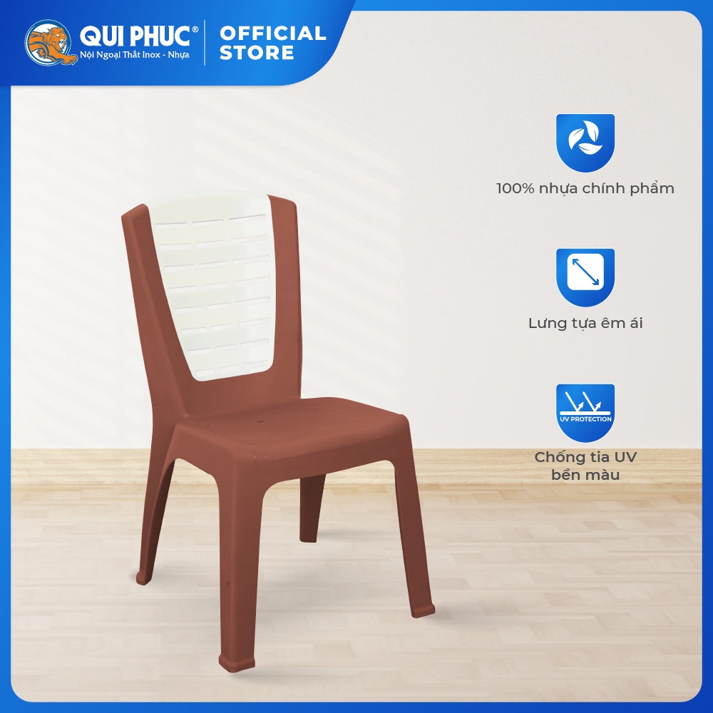 Ghế nhựa tựa lưng Super QUI PHÚC, size nhỏ, combo 4,6,10 ghế, phù hợp làm ghế ngồi học cho bé, chống trượt, an toàn