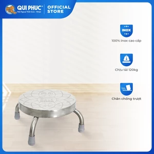 Ghế đẩu inox mini QUI PHÚC, inox sáng bóng, chắc chắn, tiện lợi, chống trượt, ghế ngồi xổm