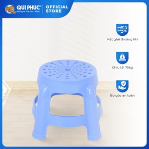 Ghế nhựa lùn tròn QUI PHÚC, size nhỏ, combo 2,4 ghế, tiện lợi, đa năng, chắc chắn, bền màu