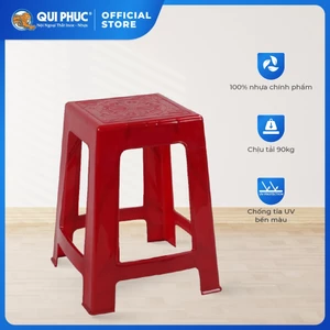 Ghế nhựa cao QUI PHÚC, mặt bông, combo 4,6,10 ghế, chắc chắn, chống trượt an toàn, tiện lợi, bền màu