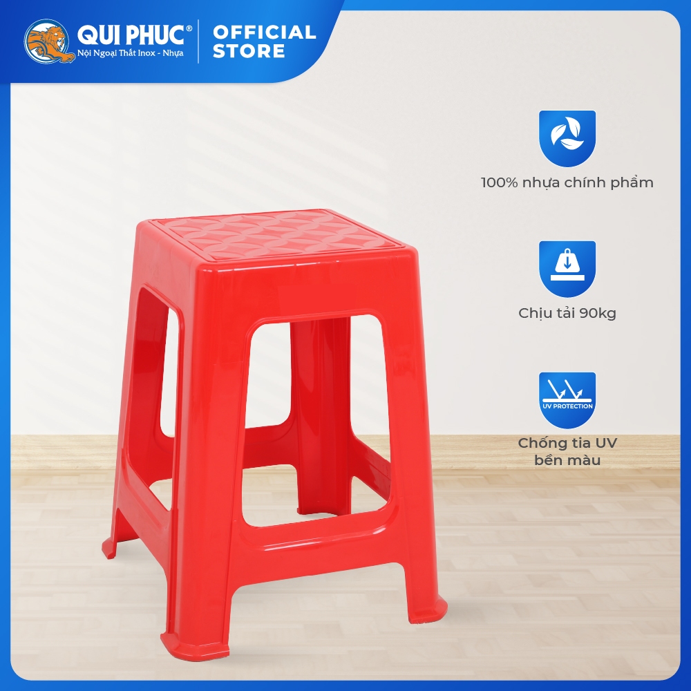 Ghế nhựa cao Seoul QUI PHÚC, combo 4,6,10 ghế, tiện lợi, đa năng, chắc chắn, an toàn, chống trượt