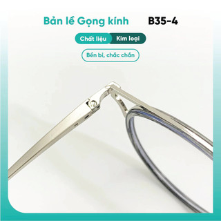 Kính mắt tròn KAO Plus chất liệu kim loại nhựa nữ thời trang cao cấp giả cận C35-4
