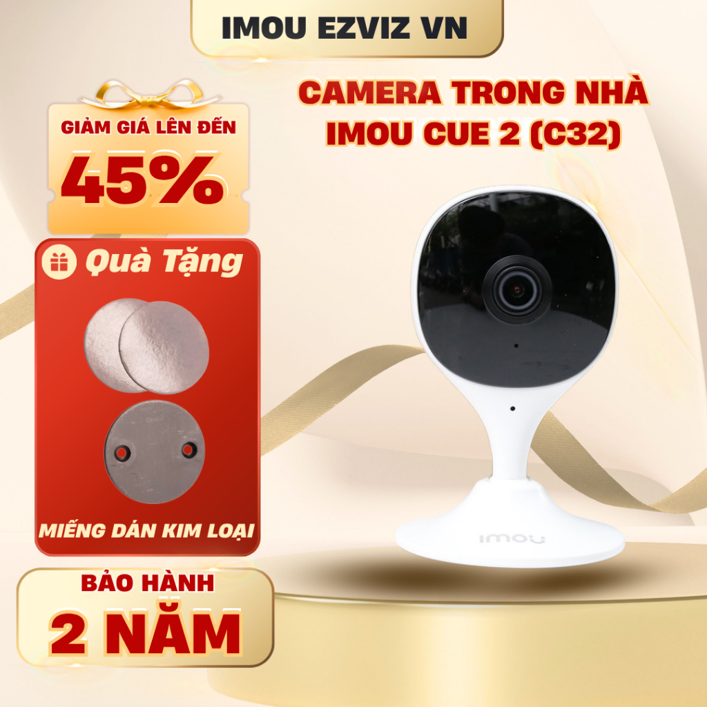 Camera wifi trong nhà, camera  Imou C32 độ phân giải 2K-3MP, báo động về điện thoại, đàm thoại 2 chiều