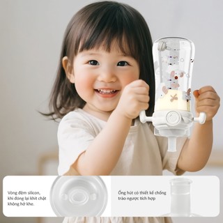 Youkebei Cốc nước có ống hút nắp tự động mở, Nước nóng 65 độ sẽ không bị phun ra., chất liệu an toàn.