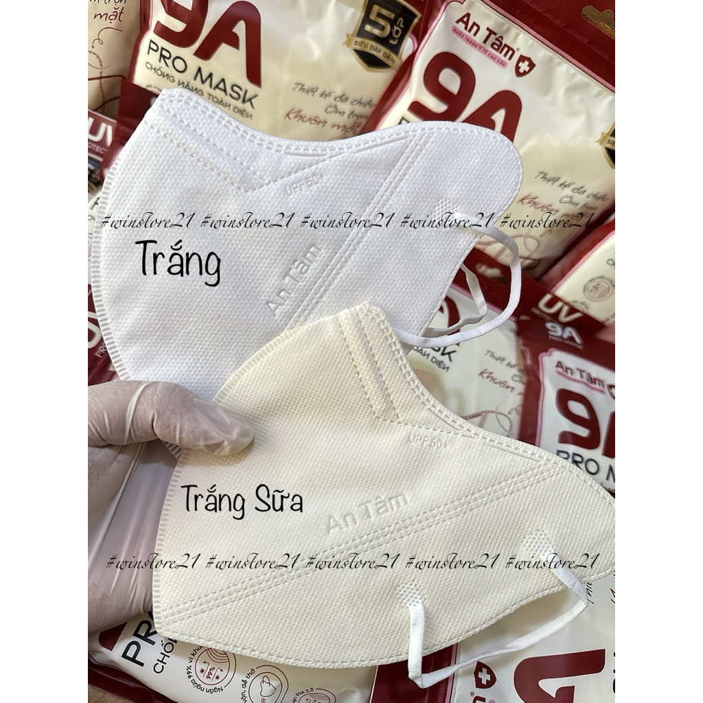 9A MASK - Khẩu Trang  An Tâm chính hãng 5 lớp siêu dày dặn chống nắng toàn diện bao trọn khuôn mặt