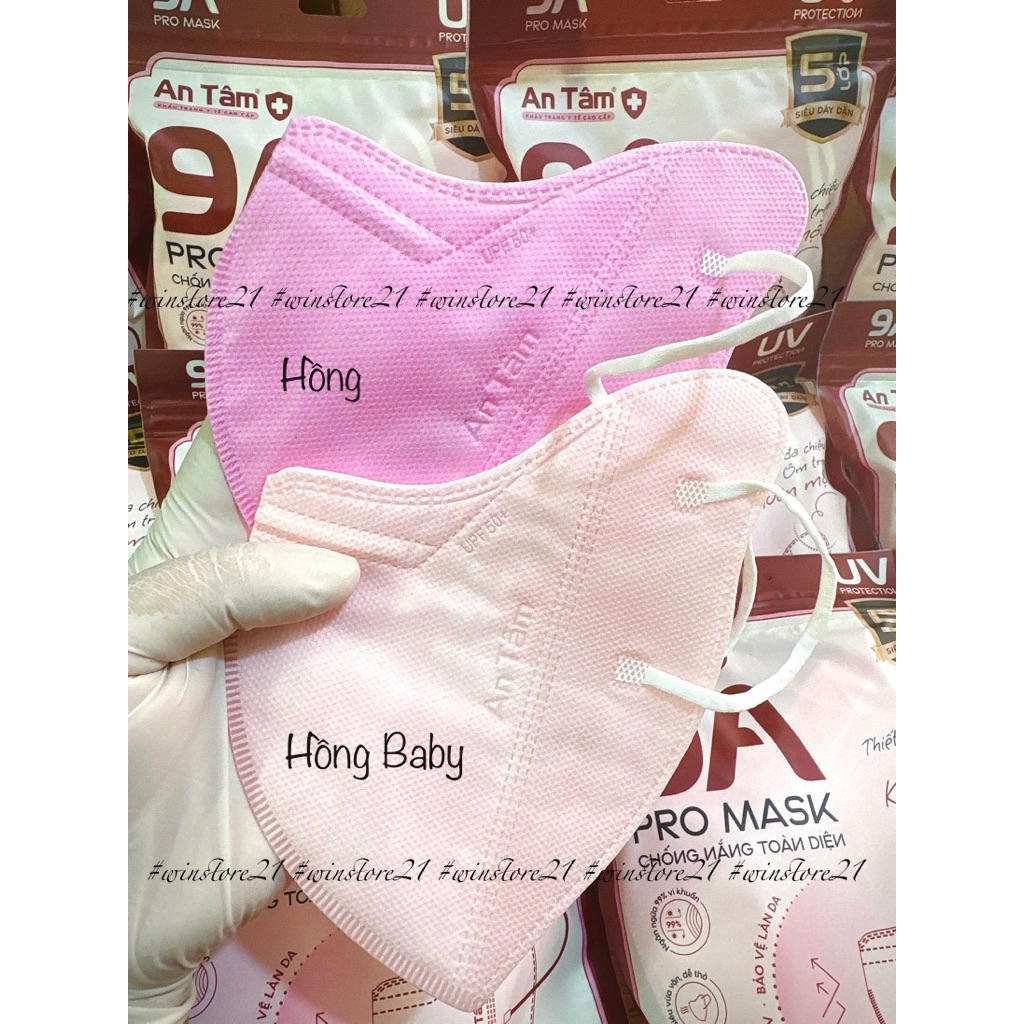9A MASK - Khẩu Trang  An Tâm chính hãng 5 lớp siêu dày dặn chống nắng toàn diện bao trọn khuôn mặt