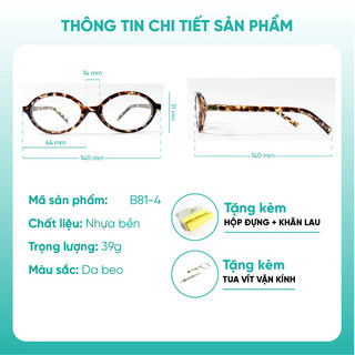 Gọng kính oval trendy style Y2K Phụ kiện thời trang KAO PLUS B81-4