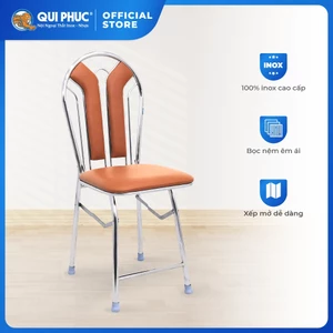 Ghế lưng tựa gấp gọn Win QUI PHÚC, xếp gọn dễ dàng, nệm ngồi thoải mái, dùng cho bàn cao 75cm