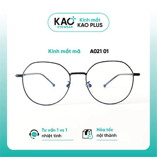 Mắt kính gọng kim loại tròn nhẹ KAO PLUS thời trang nữ chất lượng cao nhiều màu A021