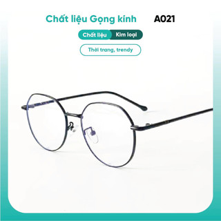 Mắt kính gọng kim loại tròn nhẹ KAO PLUS thời trang nữ chất lượng cao nhiều màu A021
