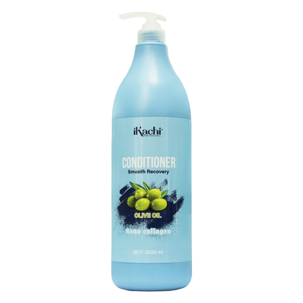 Combo gội xả phục hồi Olive Nano Collagen IKACHI cặp dầu gội xả tăng cường độ chắc khỏe tóc 2000ml