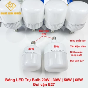 Đèn led búp trụ, led bulb ánh sáng trắng 6500K đủ size - đủ công suất 20W(D80), 30W(D100), 50W(D115), 65W(D135)