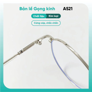Gọng kính cận kim loại KAO PLUS dáng tròn thanh mảnh nhiều màu sắc thời trang nữ A521