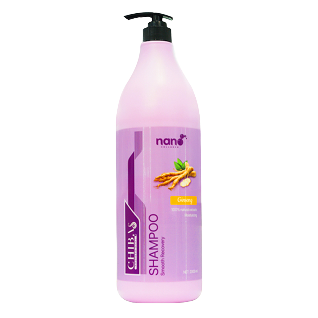 Dầu gội đầu mượt tóc Nano Collagen Chibas làm sạch da đầu giúp tóc bóng mượt mềm mại dành cho mọi loại tóc 2000ml