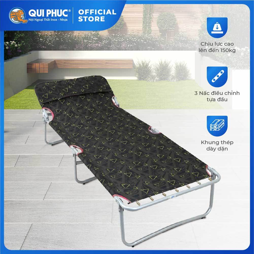 Giường gấp gọn Deli QUI PHÚC, lưng vải cao cấp, thiết kế linh hoạt, tiết kiệm không gian, thoải mái, thư giãn