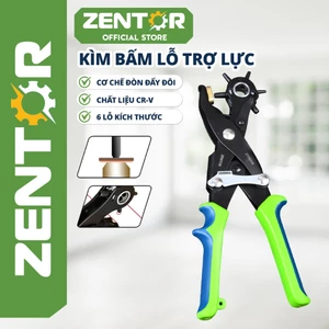 Kìm Bấm Lỗ Trợ Lực 9 inch Zentor Chính Hãng - Bấm Đồ Da, Dây Da, Thắt Lưng - 6 Kích Thước Lỗ Bấm