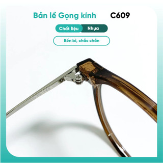Gọng kính tròn chất liệu nhựa dẻo KAO PLUS C609 thanh mảnh tinh tế nam nữ nhiều màu sắc