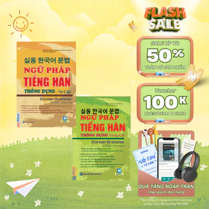 Sách - Combo 2 Cuốn Ngữ Pháp TIếng Hàn Thông Dụng Sơ Cấp và Trung Cấp ( học kèm app) Mcbooks