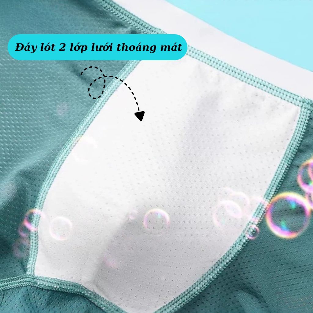 SET 4 Quần sịp đùi bé trai phối lưới thoáng khí mát mẻ co giãn êm ái họa tiết đáng yêu LANIXA L7221