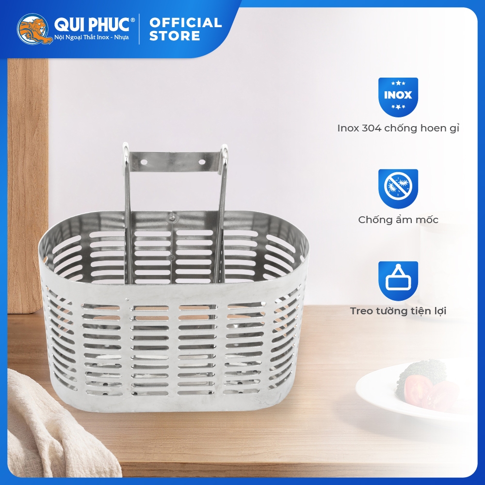 [HỎA TỐC] Ống đũa Deli Oval QUI PHÚC, 3 ngăn, tiện lợi, inox 304 không gỉ, sáng bóng, cao cấp